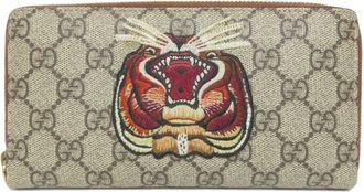 Gucci Brown Gg Supreme Long Wallet (Bi-Fold) (Pre-Owned)