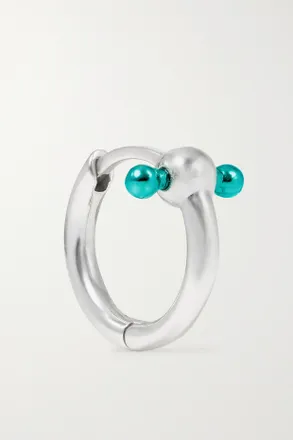 E&eacute;ra Orecchino Singolo A Cerchio In Oro Bianco - Argento