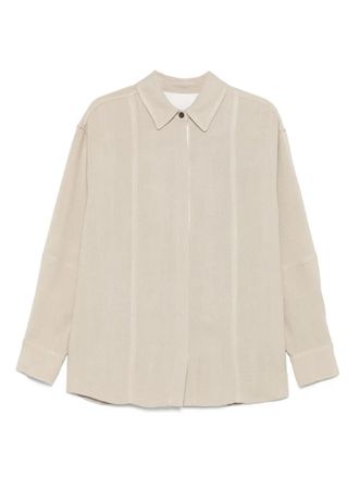 Iro panelled collared shirt - Neutrals