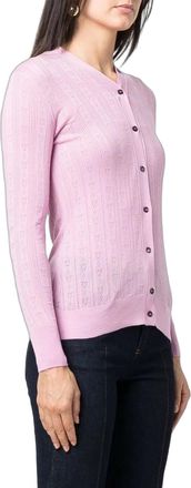 Ferragamo Ribbed Knit Cardigan - Pink
