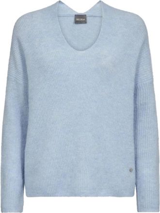 Mos Mosh V-neck Truien - Dames - V-hals truien - Blauw - L - Truien & Vesten