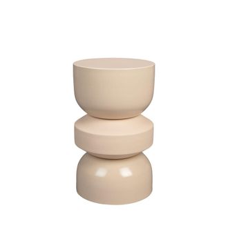 Dutchbone Mesa auxiliar redonda de metal &oslash;29cm - Beige