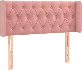 vidaXL Cabecero De Terciopelo Rosa 103x16x78/88 Cm Vidaxl