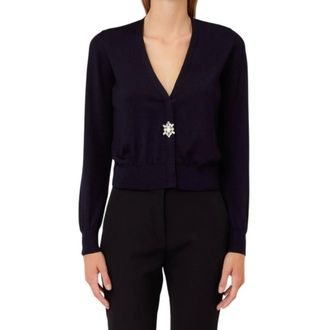 Liu Jo Truien & Vesten, Dames, Blauw, XL, Korte Cardigan