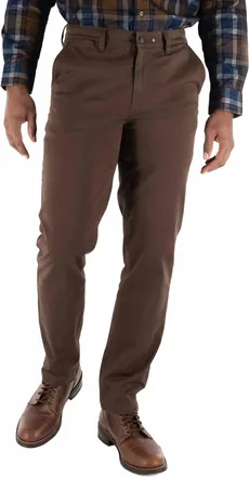 DEVIL-DOG Dungarees Chino Sateen Twill Pant In Dark Roast