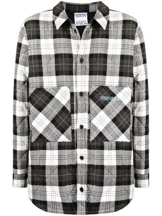Marcelo Burlon Geruit shirtjack - Zwart