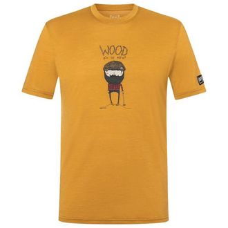 super.natural Wood Crafti Tee Merinoshirt f&uuml;r Herren | gelb/orange
