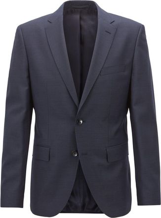 HUGO BOSS Mens Notched Neck Regular Fit Blazer Jacket in Dark Blue - Size 36 (Chest)