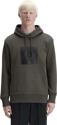 Fred Perry Hoodie met Box-logo voor heren (Veld Groen)