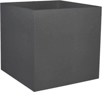 Eda Eda - Plastique Maceta Cuadrada Graphit - 57 L - 49,5 X 49,5 X 49,5 Cm - Gris Antracita