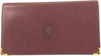 Cartier Pre-owned Wallets, female, Red, Size: ONE SIZE Pre-owned Must Line Leather Long Wallet