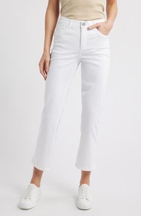 Wit & Wisdom Bennett High Waist Ankle Barely Bootcut Jeans in Optic White at Nordstrom, Size 10P