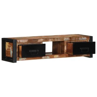 Berkfield Home TV Cabinet 100x30x25 cm Solid Wood Reclaimed in Brown | Size: 100 x 30 x 25 cm