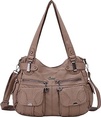 Generic European Style Large Capacity PU Leather Shoulder Bag for Women Fashionable Foreign Trade Export Tote Handbag (A, One Size)