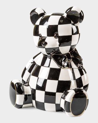 MacKenzie-Childs Courtly Check Bear Cookie Jar