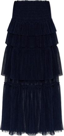 Munthe Nessarose Skirt - Dames - Maxi Rokken - Blauw - S - Polyester - Rokken