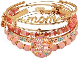 Alex and Ani Mothers Day Floral Bracelet Set of 5 in Gold at Nordstrom