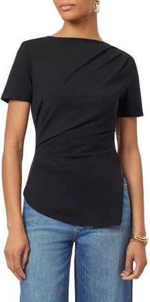 Scotch & Soda Gathered Asymmetric Tee in Black Night at Nordstrom Rack, Size X-Large