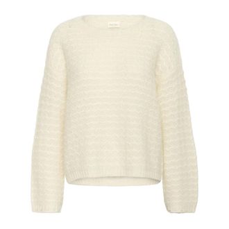 Part Two Truien & Vesten, Dames, Beige, XS, Rondgebreide trui