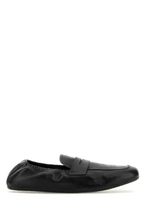 Prada Black Leather Loafers