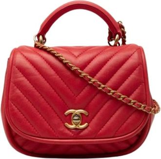 Chanel Borsa Mini Satchel Chevron Pre-owned - - Pre-owned - Donna - Rosso - ONE SIZE