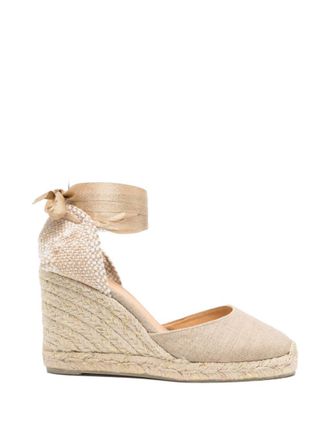 Castaner Beige Carina Espadrille Wedges