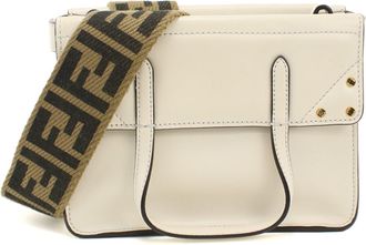 Fendi Ivory Leather Tote Bag (Pre-Owned)