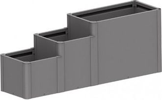BIOHORT Jardinera Metalica Davinci Version 3 Color Gris Cuarzo Metalico