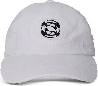 Rombaut Cappello da baseball con logo e frange - Bianco