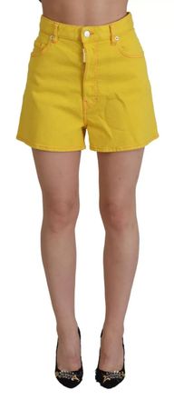 Dsquared2 Dsquared&sup2; Cotton High Waist Baggy Women Hotpants Womens Shorts (Pre-Owned)