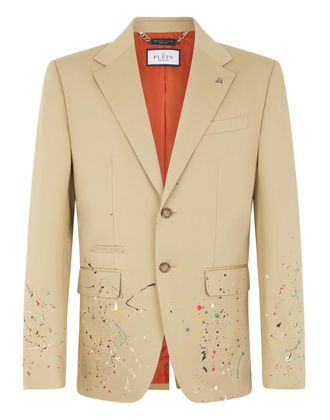 Philipp Plein Blazer Gigolo Fit Paint Splash Painted