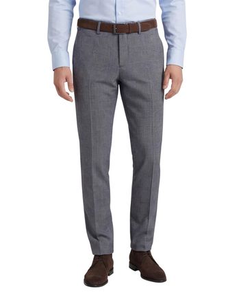 Gardeur broek chino blauw geruit Savage