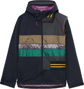 Kolor contrasting-panel hooded jacket - men - Nylon - 2 - Blue
