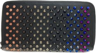 Christian Louboutin Black Leather Long Wallet (Bi-Fold) (Pre-Owned)