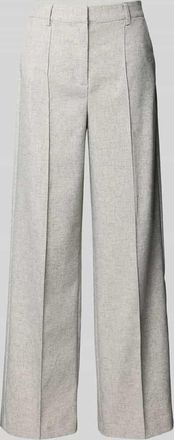 Vero Moda Hose mit Leinen-Anteil und L&auml;ngsn&auml;hten Modell RIU in Hellgrau, Gr&ouml;&szlig;e 34