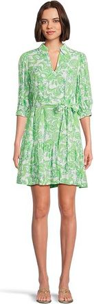 Lilly Pulitzer Renelle Dress Womens Dress Resort White Daffodil Hill : 10, Rayon