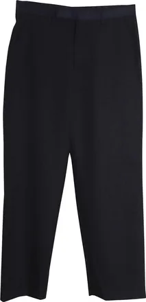 Prada Prada Triangle Logo Broek in Zwart Wol