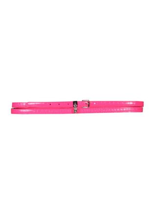 Alexander McQueen Pink Textured Buckle Belt