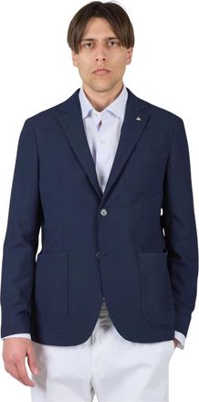 AT.P. CO Blue Spring Fabric Blazer - Heren - Blazers - Blauw - 3XL - Polyester - Jassen