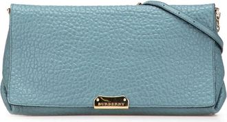 Burberry Borsa a tracolla Mildenhall media in pelle di vitello pieno fiore 2000-2017 - Blu