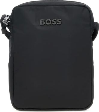 BOSS Borsa messenger con logo - Nero