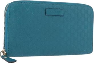 Gucci Pre-owned Canvas Portemonnee - Dames - Vintage Accessoires - Blauw - ONE Size - Vintage