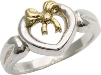 Tiffany & Co. Silver Yellow Gold Yellow Gold (18K) Silver 925 Band Ring (Pre-Owned)