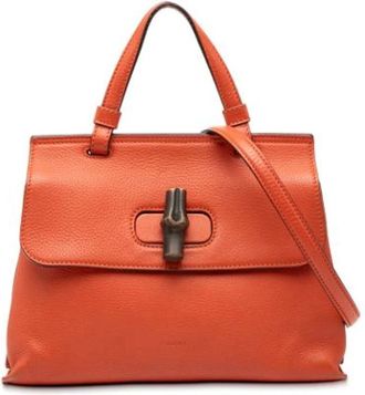 Gucci Pre-owned Handbags, female, Orange, Size: ONE SIZE Pre-owned Handbag