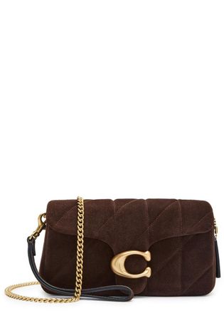 Coach Tabby 19 Quilted Suede Cross-body bag - Dark Brown - One Size
