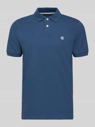 Mc Neal Slim Fit Poloshirt mit Logo-Stitching in Rauchblau, Gr&ouml;&szlig;e XXXL