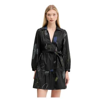 Desigual Kleedjes, Dames, Zwart, XS, Katoen, Korte Jurk
