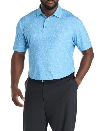 Callaway Big & Tall Micro Chevron Print Polo Shirt in Candre Blue at Nordstrom, Size 2X Big