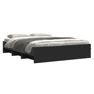 Berkfield Home Durable Bed Frame without Mattress Black 160x200 cm Engineered Wood