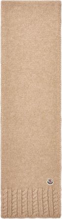 Moncler Moncler Alpaca Blend Knit Scarf, Women, Beige, Size: One Size